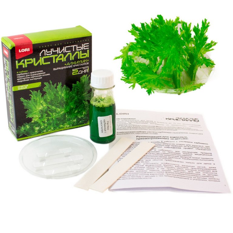 Игра научная 10+ Выращиваем кристаллы Зеленый Lori