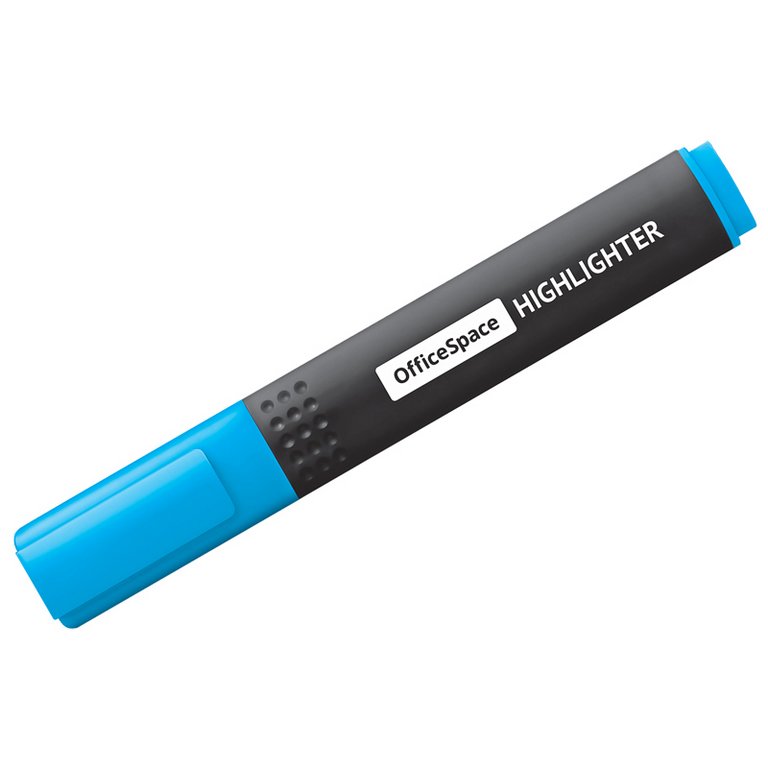 Текст-маркер OficeSpace 1-4 мм голубой, скошенный