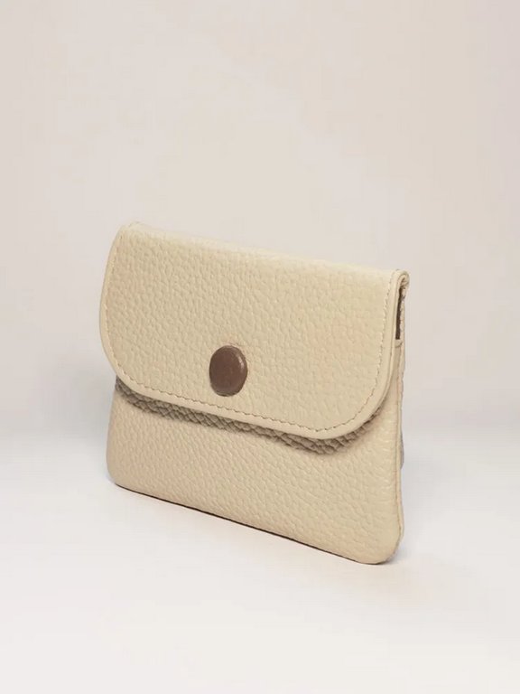 Портмоне D.Morelli женское "Бриенна"  мини, нат.кожа, бежевый