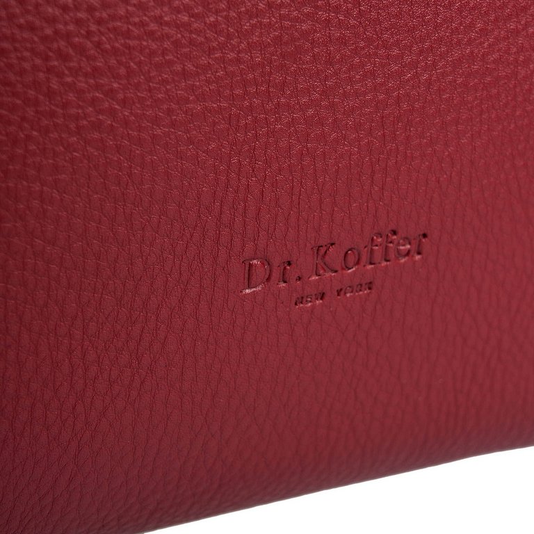 Сумка женская Dr.Koffer 28х20х12см см, нат.кожа бордовая