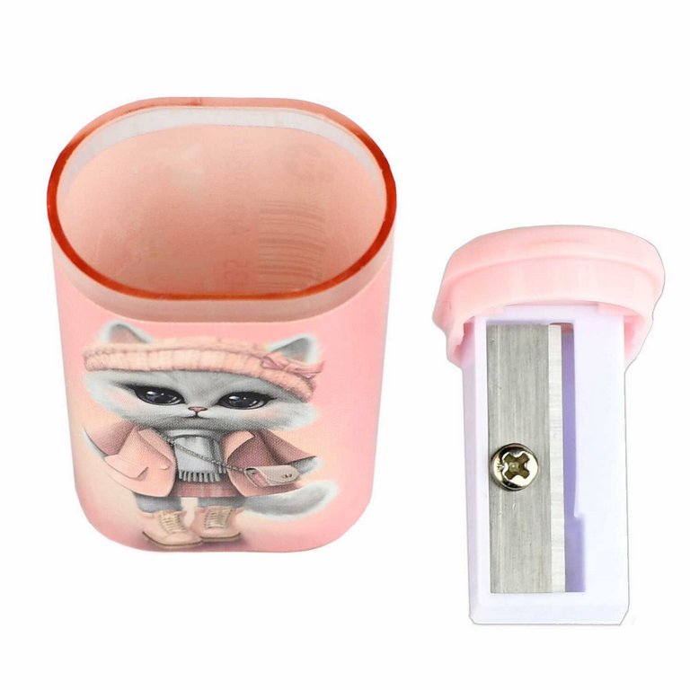 Точилка с контейнером Феникс+ "Городские кошечки" ассорти