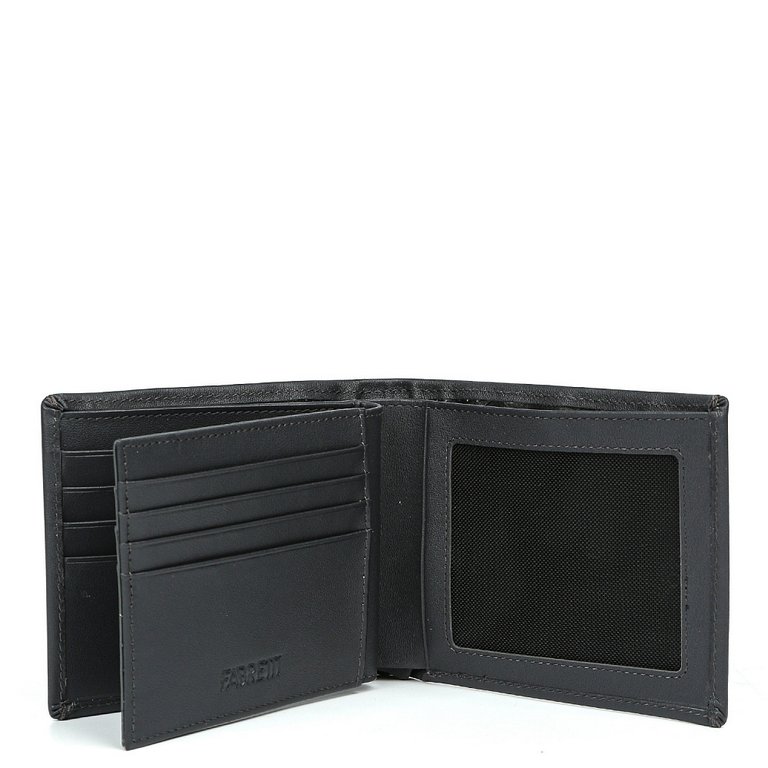 Портмоне FABRETTI мужское, нат. кожа, 12,5*10*2,5 см, серый