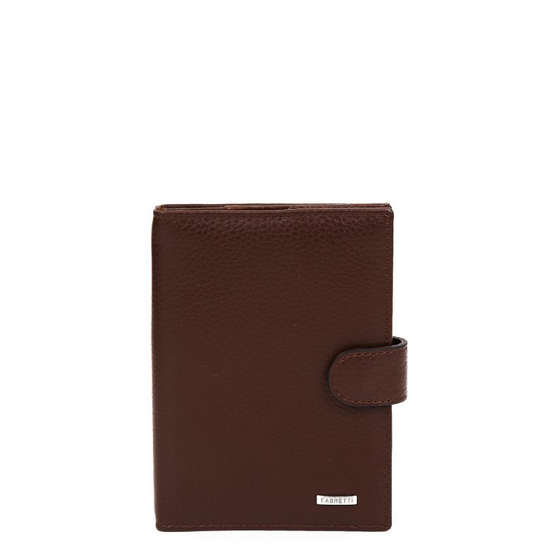 Обложка для документов FABRETTI мужская, нат. кожа, 11*13,8*2,2см, коричневый