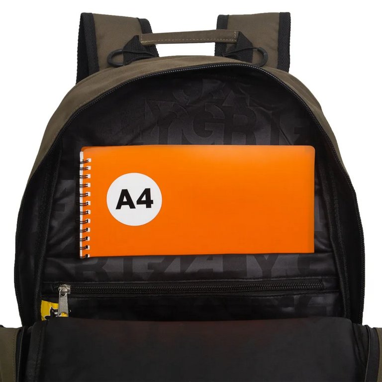 Рюкзак молодежный мужской Grizzly 42*29*13,5 см., хаки