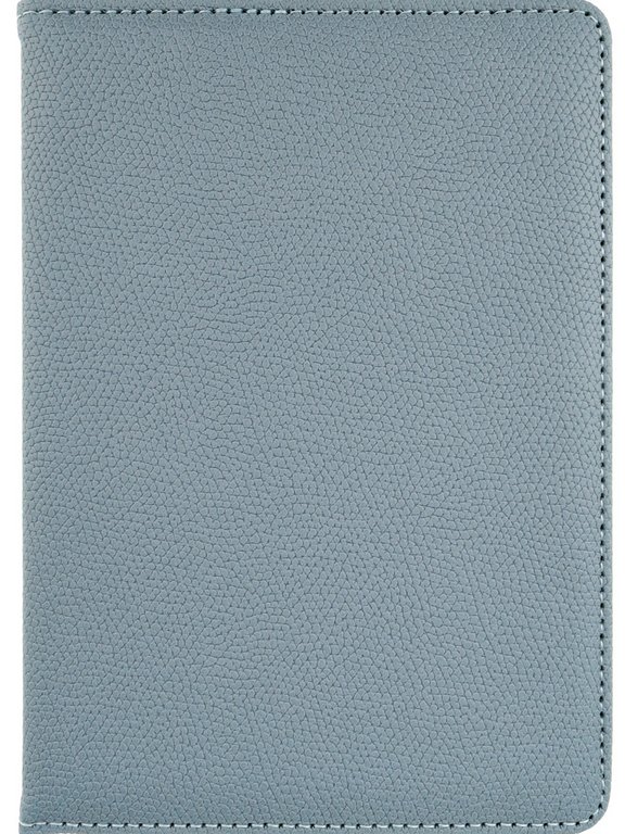 Обложка для паспорта MILAND "Гражданин" с отделениями для карт на резинке кожзам, голубая