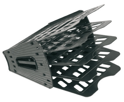 Лоток универсальный 4 отделения разборный, черный Стамм