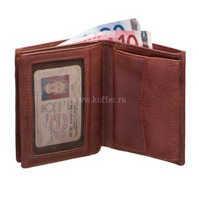 Портмоне Dr.Koffer 13*10,5см, нат. кожа, коньяк