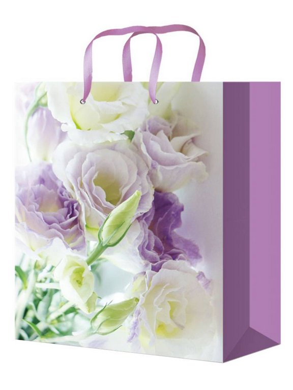 Пакет бумажный 22*31см ламинированный "Прекрасная эустома"
