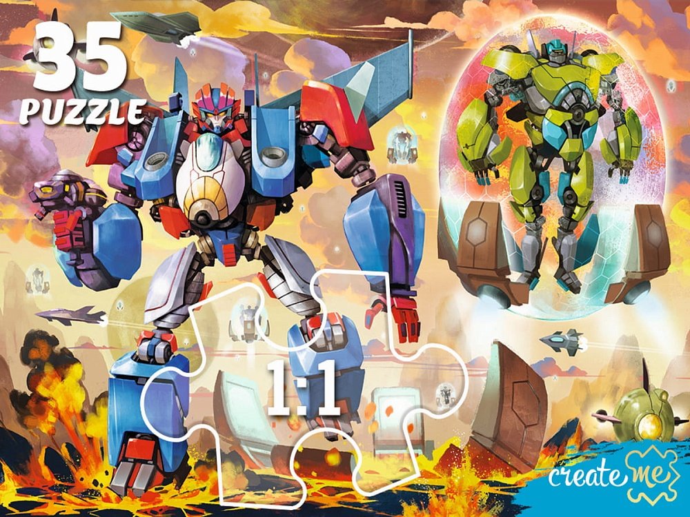 Пазлы   35 дет. "Мир трансформеров" Рыжий кот