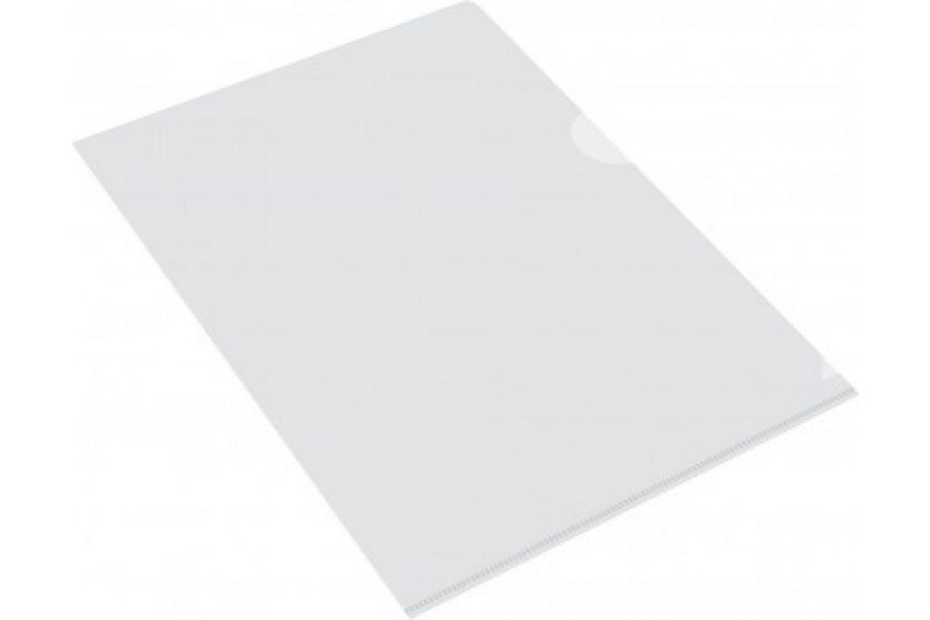 Папка-уголок A5 пластик. 0,15 мм прозрачная Бюрократ