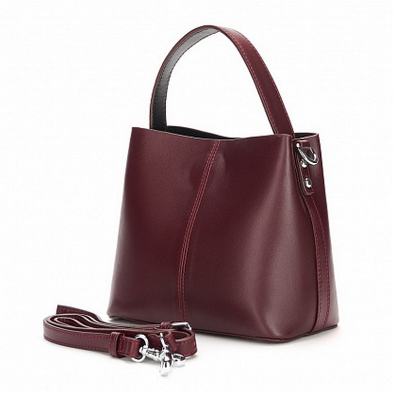 Сумка женская Jane's Story 20х18х11см, нат.кожа, бургунди