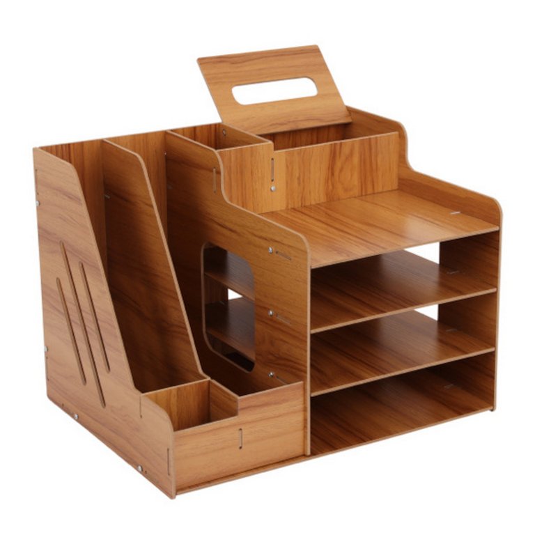 Подставка наст д/канц. принадлеж. deVENTE "Mega" 9 отд. МДФ, сосна