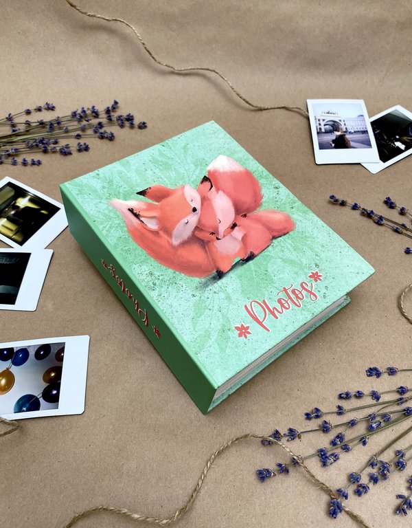 Фотоальбом 100 фото 10*15см "Лисья жизнь" 12*16,5 см