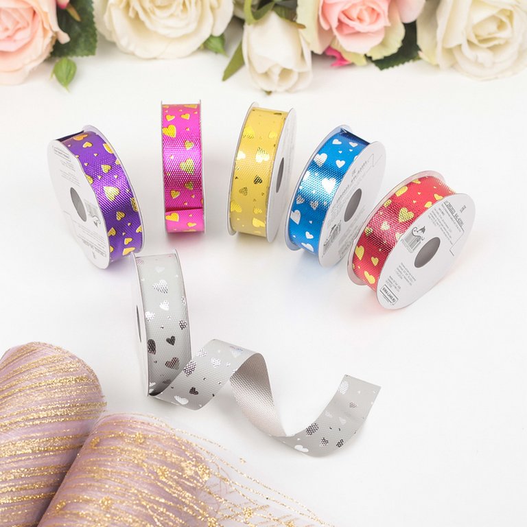 Лента упаковочная "С любовью!" 1,8смх5м ассорти