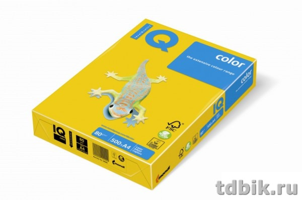 Бумага IQ intensive 80 А4 50, 100 лист/уп, горчичный