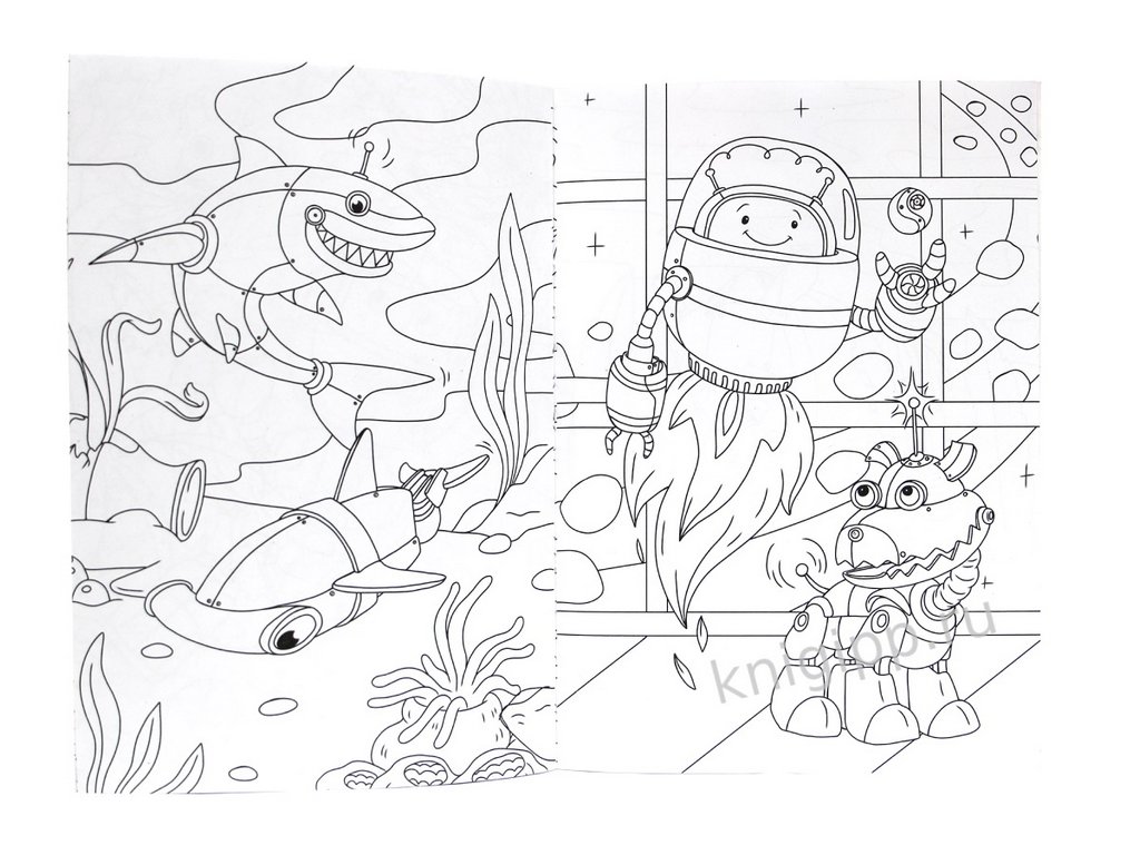 Раскраска А5 "Веселые картинки. Роботы" ПРОФ-пресс Раскраска А5 "Веселые картинки. Роботы" ПРОФ-пресс