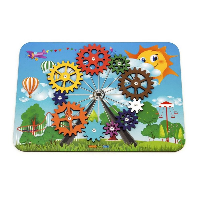 Доска обучающая Бизиборд "Колесо обозрения" (дерево) WOODLENDTOYS