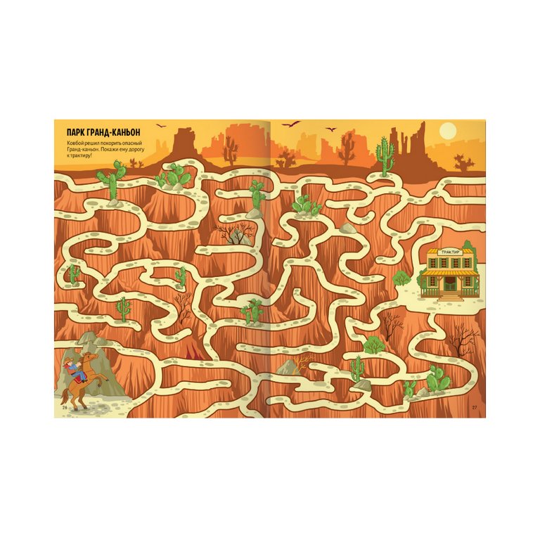 Книга детская Удивительные лабиринты "По городам и странам" 32 стр. Malamalama