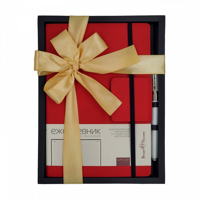 Набор подарочный BrunoVisconti "ZENITH" (КРАСНЫЙ ЕЖЕДНЕВНИК  А5 + РУЧКА)