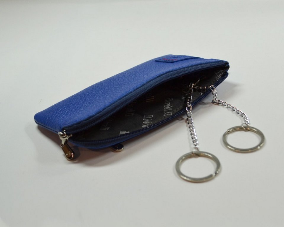 Футляр для ключей  D.Morelli "Павия-2" из нат.кожи, голубой