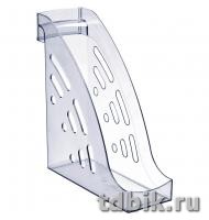Лоток вертикальный 95 мм Стамм Эксперт с карманом, прозрачный