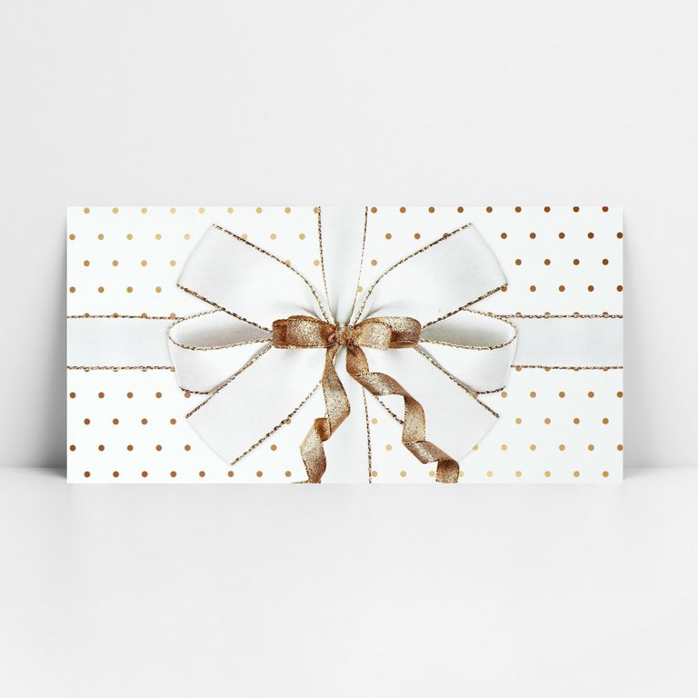 Конверт (для денег) без надписи (бант белый)