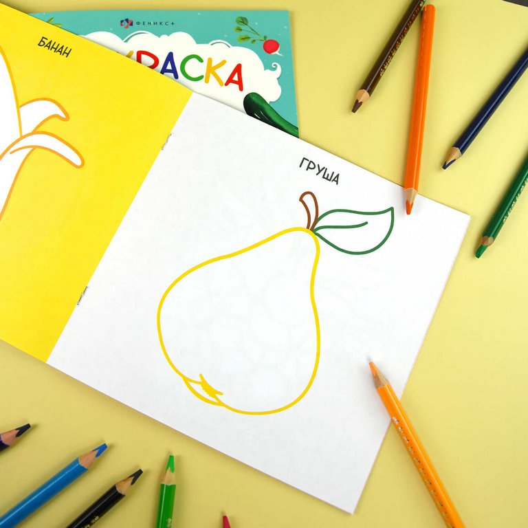 Раскраска А4 "Фрукты и Ягоды" 16л Феникс+