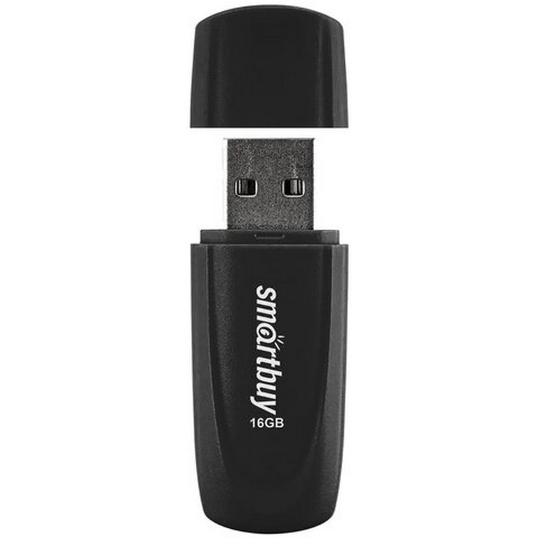 Флеш-диск 16Gb  Smart Buy "Scout" USB 2.0, черный