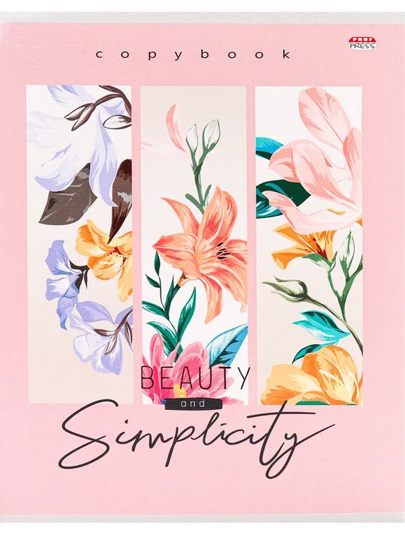 Тетрадь 96 лист кл. А5 на скрепке "КРАСОТА ЦВЕТОВ"