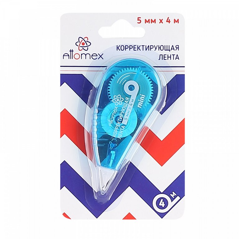 Корректирующая лента в диспен. 5 мм х 4 м Attomex синий корпус