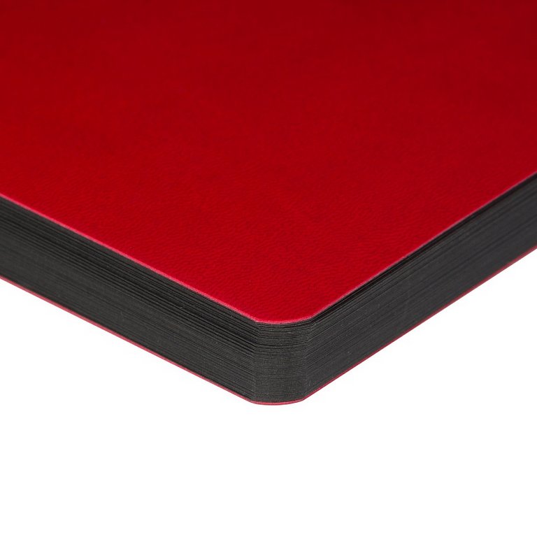 Скетчбук 210*140 мм, 48л. иск. кожа BrunoVisconti "Sketch&Art. Original flex" красный, бум. черная