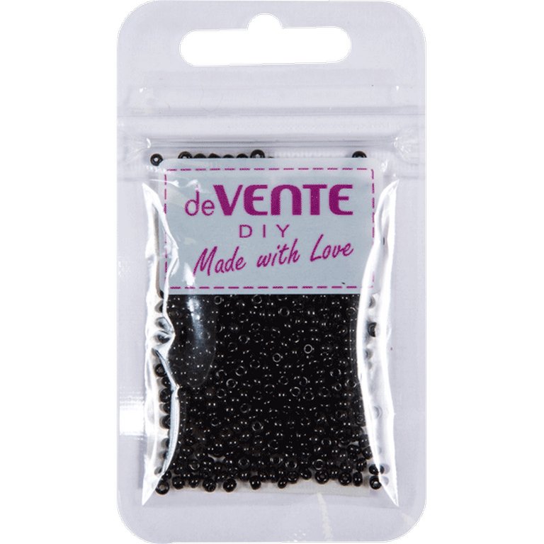 Бисер круглый d=2 мм., 10гр/уп., цв. черный deVENTE "Opaque"