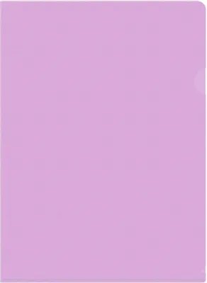 Папка-уголок A4 пластик 0,18 мм жест. цв. Pastel фиолетовый Бюрократ