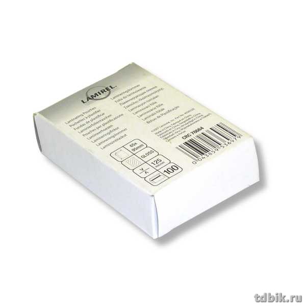 Пленка для ламинирования А8+ 65*95 мм  80 мкм (100 шт) глянцевая