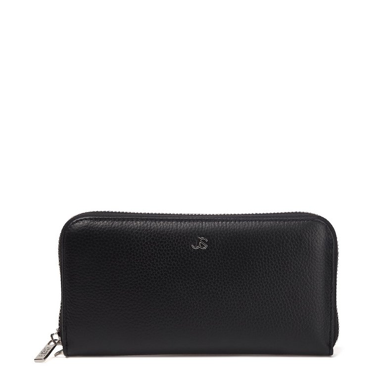 Портмоне Jane's Story женское 19см, нат.кожа, черное