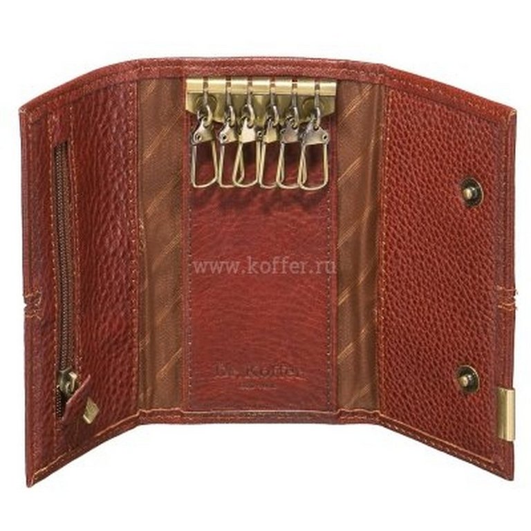 Футляр для ключей Dr.Koffer  7*12,5 см, коньяк