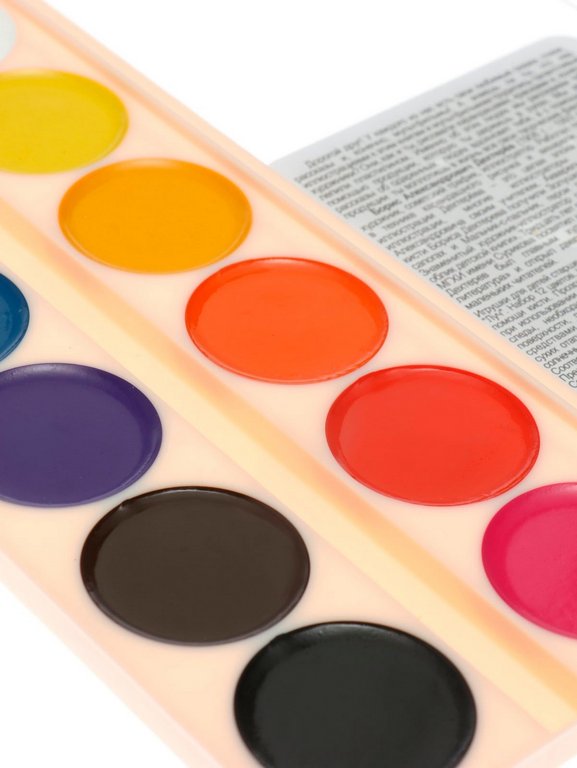 Краски акварельные 12 цв. медовые Луч "Школа Творчества" (без кисти, пластиковая упаковка)