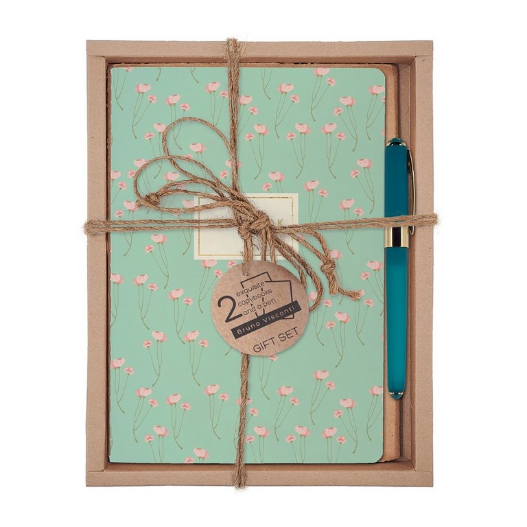 Набор подарочный BrunoVisconti "МАКИ НА ЗЕЛЕНОМ" (ДВЕ ТЕТРАДИ В КЛ.+ РУЧКА)