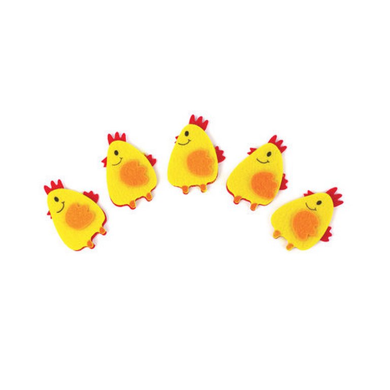 Наклейки из фетра "Цыплята" 5шт/уп. ОСТРОВ СОКРОВИЩ
