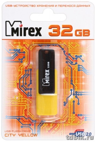 Флеш-диск 32Gb  Mirex CITY YELLOW