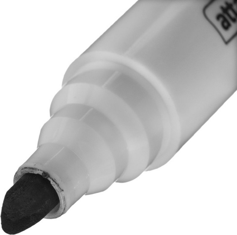 Набор маркеров перманент. 4цв Attache скошенный наконечник, 1,5-3мм