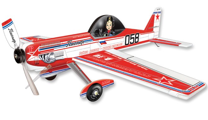 Сборная модель из пенопласта Инерционный самолет "Пионер" (12+) ДеТИ