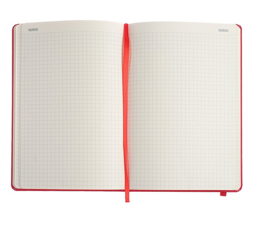 Блокнот А5 100л., 148*210 мм, обложка на резинке, ляссе "Megapolis JOURNAL" красный