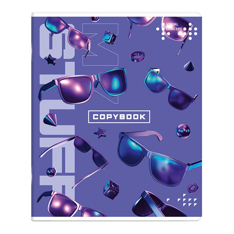 Тетрадь 96 лист кл. А5+ на скрепке "ЯРКИЕ ДЕТАЛИ" 5 ВИДОВ