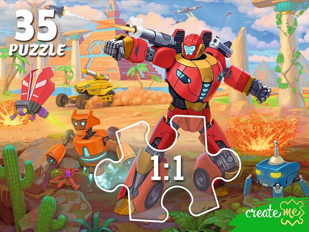 Пазлы   35 дет. "Мир трансформеров" Рыжий кот