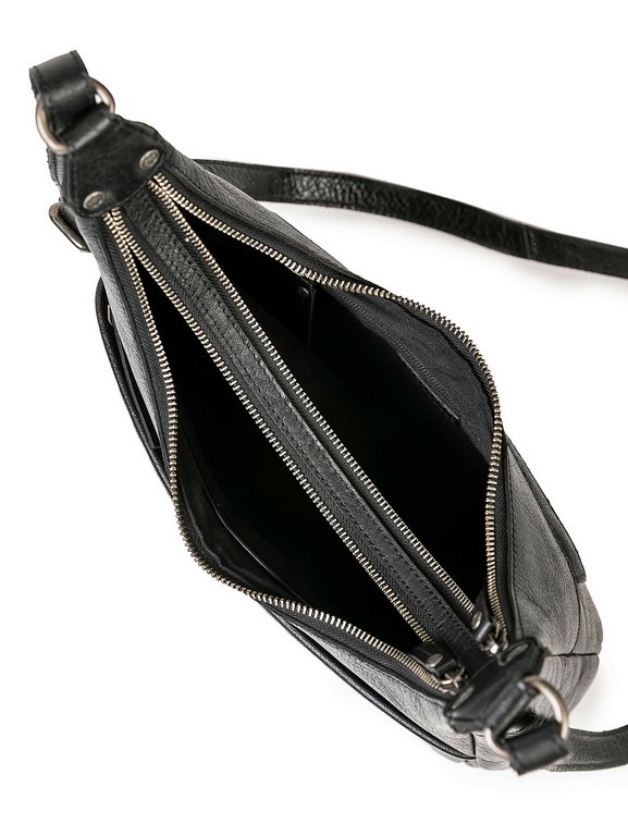 Сумка женская Dr.Koffer 28х21х9см см, нат.кожа черная