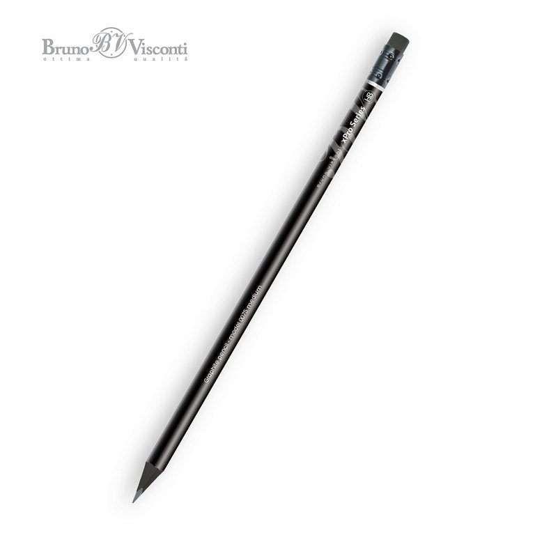 Карандаш ч/г HB трехгранный Bruno Visconti "xPro" с ластиком