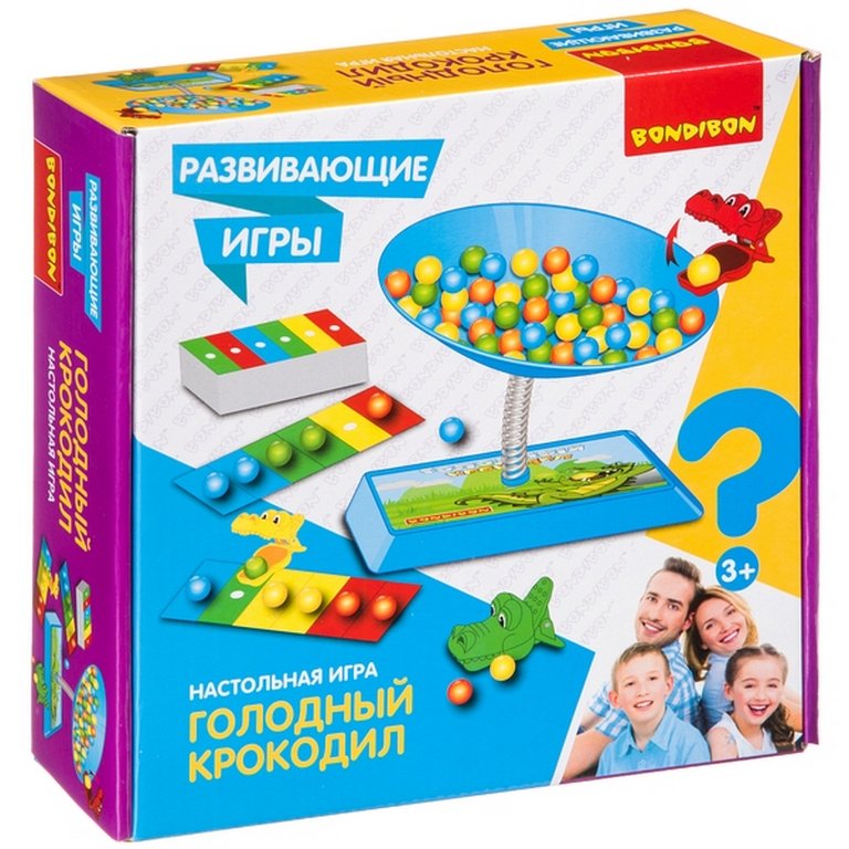 Игра обучающая  Цвета "Голодный крокодил" 3+ Bondibon