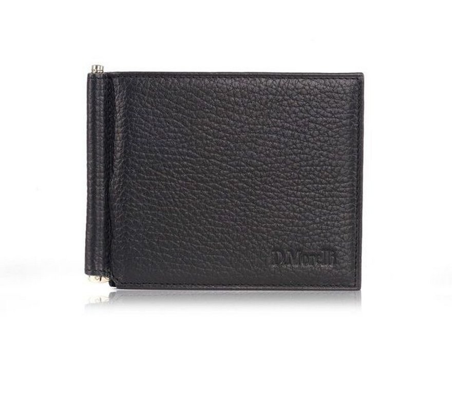 Зажим для денег D.Morelli "Texas" нат.кожа, черный