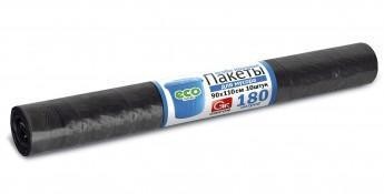 Мешки для мусора 180л. 10 шт/рул (40 мкм) ПВД Grifon 90*110 см черные